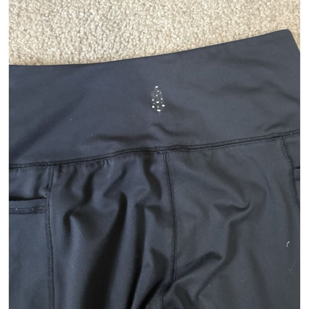 Free People Black Legging Women's Medium Gathered at bottom of leg 26" Inseam - Picture 6 of 7